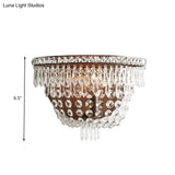 Modernist Led Crystal Basket Wall Sconce For Bedroom Lighting