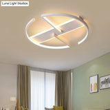 Modernist Led Flush Mount Ceiling Fixture - Acrylic Symmetric Circular Design (16’/19.5’ Wide)
