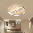 Modernist Led Flush Mount Ceiling Fixture - Acrylic Symmetric Circular Design (16’/19.5’ Wide)