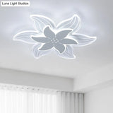 Modernist Led Starfish Ceiling Flush Mount Light Acrylic White Flushmount Warm/White 16.5’/20.5’ W