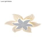 Modernist Led Starfish Ceiling Flush Mount Light Acrylic White Flushmount Warm/White 16.5’/20.5’ W