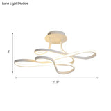 Modernist Ledflush Mount Ceiling Light Fixture Black/White/Gold Acrylic Shaded With White Light-