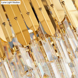 Modernist Metal And Crystal Bedside Wall Lamp With 1 Brass Light