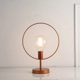 Modernist Metal Desk Lamp: Circular 1 Head Burgundy Reading Light For Study