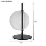 Modernist Metal Led Nightstand Lamp In Black - Stylish Lighting For Living Room