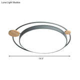 Modernist Round Ceiling Mounted Led Flush Light In Gray/White - Acrylic Multiple Sizes Natural/3