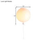 Modernist Style Balloon Shade Suspension Lamp - 8’/10’ Width White Ceiling For Living Room