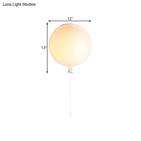 Modernist Style Balloon Shade Suspension Lamp - 8’/10’ Width White Ceiling For Living Room