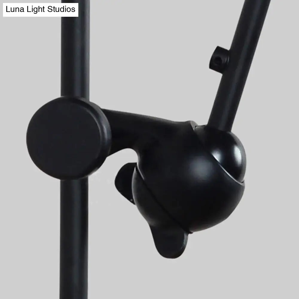 Modernist Style Black/White Dome Shade Wall Light With Adjustable Metal Lamp - Ideal For Dining Room