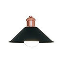 Modernist Style Conical Suspended Lamp - Metallic Hanging Light Fixture 1 Black/White Living Room