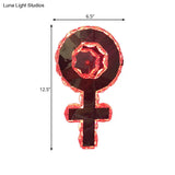 Modernist Style Crystal Led Bedroom Wall Sconce Light With Nickel Girl Logo