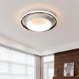 Modernist Style Metallic Dish Ceiling Lamp - 16’/19.5’ Dia Led Flush Mount In Warm/White Light