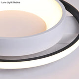 Modernist Style Metallic Dish Ceiling Lamp - 16’/19.5’ Dia Led Flush Mount In Warm/White Light
