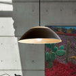 Modernist White/Black Restaurant Pendant Light With Dome Metal Shade - Sleek Ceiling Hang Fixture