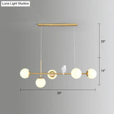 Modo Island Glass 5-Light Pendant Light For Restaurants