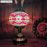 Moroccan Stained Glass Desk Lamp With Bronze Finish - Elegant 1-Light Table Light For Bedroom