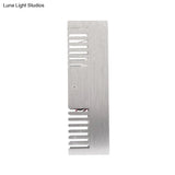 Multicolored Led Wall Sconce Lamp: Modern Slotted Aluminum Fixture In Brushed Silver