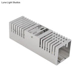 Multicolored Led Wall Sconce Lamp: Modern Slotted Aluminum Fixture In Brushed Silver