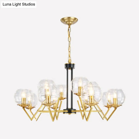 Muriel - Gold Candle Living Room Chandelier With Oval Shade Modern Elegant Pendant Light In Finish