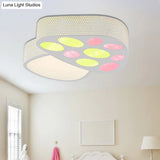 Mushroom Flush Mount Led Ceiling Lamp: Acrylic Cartoon Design In Warm/White Light