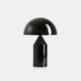 Mushroom Nightstand Lamp: Minimalist Metal 1-Head Modern Lighting For Living Room Black