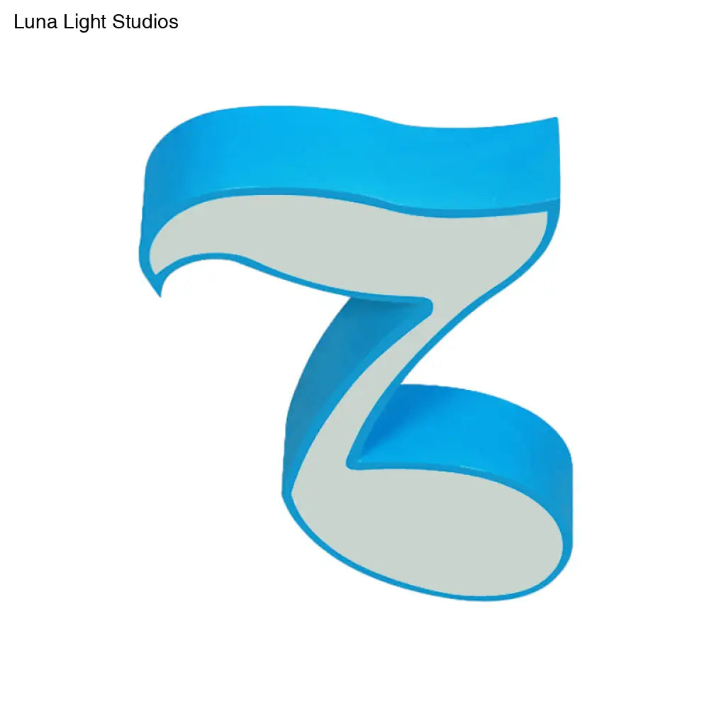 Musical Note Led Ceiling Lamp In Red/Green/Yellow For Kindergarten