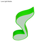Musical Note Led Ceiling Lamp In Red/Green/Yellow For Kindergarten