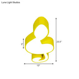 Musical Note Led Ceiling Lamp In Red/Green/Yellow For Kindergarten