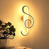 Musical Note Led Wall Sconce - Stylish Home Mount Lighting For Bedroom Or Living Room Décor White /