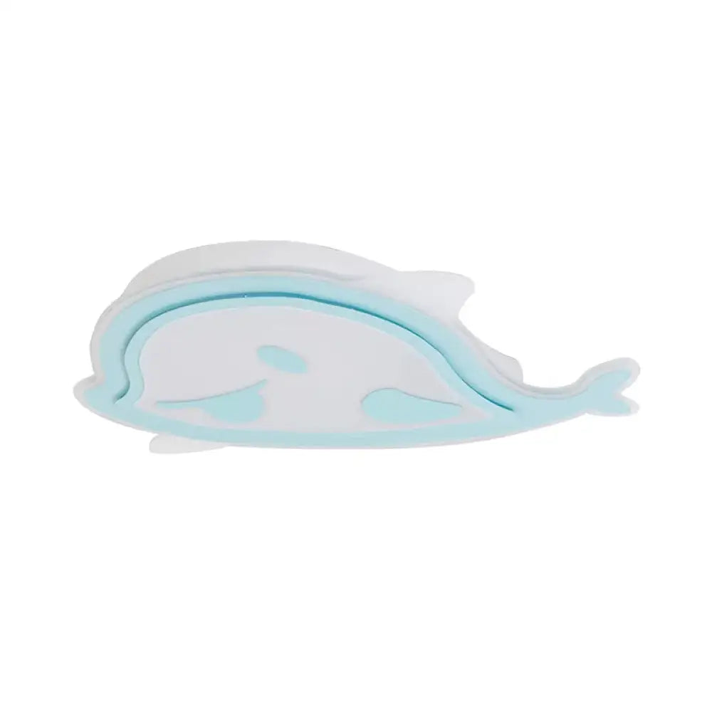 Naughty Dolphin Acrylic Led Flush Mount Light - Perfect For Girls Bedroom