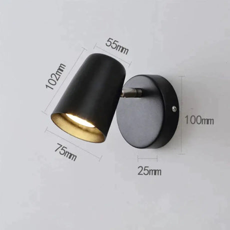 Nell Industrial LED Wall Sconce Black Wall Lamp
