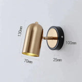 Nell Industrial LED Wall Sconce Gold Style 2 Wall Lamp