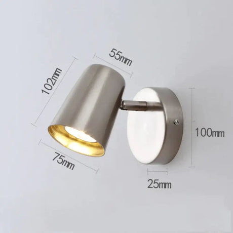 Nell Industrial LED Wall Sconce Nickel Wall Lamp