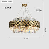 Neva 2 - Designer Alloy And Crystal Led Chandelier For Dinning Room Living Room Dia60Cm