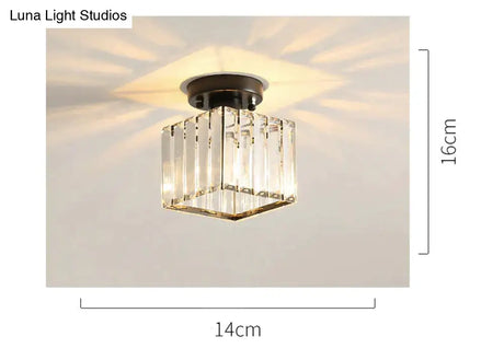 Nevaeh - Creative Simple Modern Square Crystal Corridor Porch Ceiling Lamp Ceiling