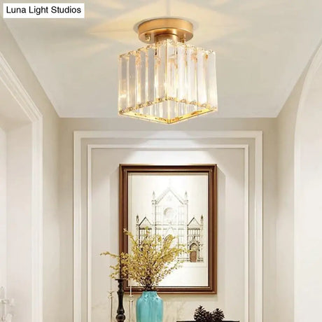 Nevaeh - Creative Simple Modern Square Crystal Corridor Porch Ceiling Lamp Ceiling