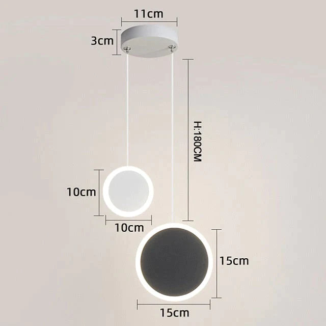 New Arrival Pendant Lights Modern Led Lamp For Bedside Dining Room Bar White Or Black Color Fixtures