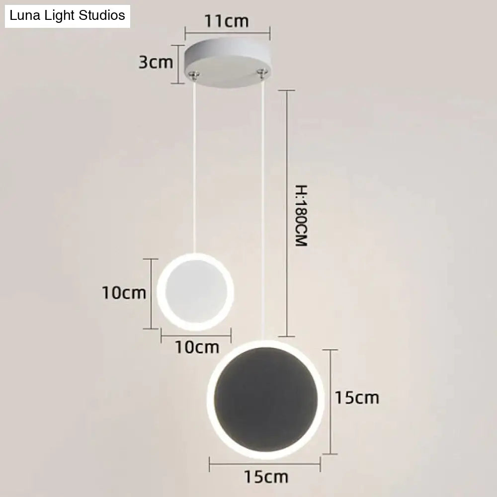 New Arrival Pendant Lights Modern Led Lamp For Bedside Dining Room Bar White Or Black Color Fixtures