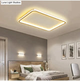 New Modern Black White Ultra-Thin Led Ceiling Light Rectangular Round Bedroom Lamp Living Room