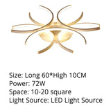 New Modern Led Ceiling Light For Living Room Bedroom White Color Dimmable With Remote Lighting Lamp