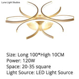 New Modern Led Ceiling Light For Living Room Bedroom White Color Dimmable With Remote Lighting Lamp