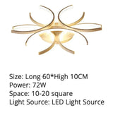 New Modern Led Ceiling Light For Living Room Bedroom White Color Dimmable With Remote Lighting Lamp