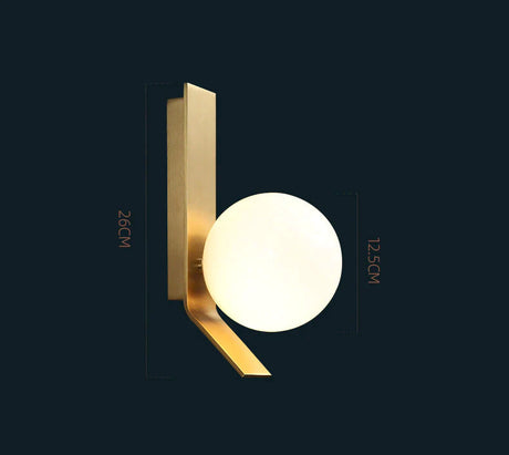 New Nordic Luxury Ball Copper Wall Lamp Lamps