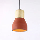 Nordic 1-Light Cement Bottle Pendant: Stylish Suspension Lighting For Restaurants- Grey/Red/Green