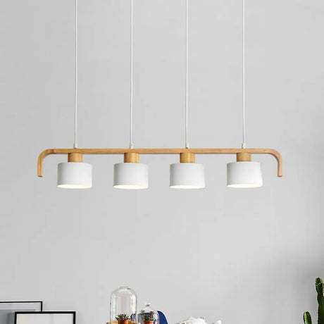 Nordic 3/4 Head Metal Island Chandelier For Dining Room & Kitchen 4 / White