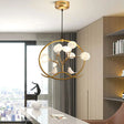 Nordic Acrylic Branch 9-Light Chandelier With Bird And Ring Decoration Gold