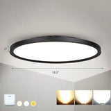 Nordic Acrylic Disk Led Flush Mount Ceiling Light For Living Room Black / 18.5’