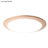 Nordic Acrylic Gold/Silver Flush Ceiling Light With Integrated Led - Bedroom Lamp 16’/20’ Dia