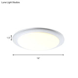 Nordic Acrylic Gold/Silver Flush Ceiling Light With Integrated Led - Bedroom Lamp 16’/20’ Dia