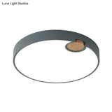 Nordic Acrylic Grey Led Flush Mount Lamp With White/Warm/Natural Light For Bedroom - Available In